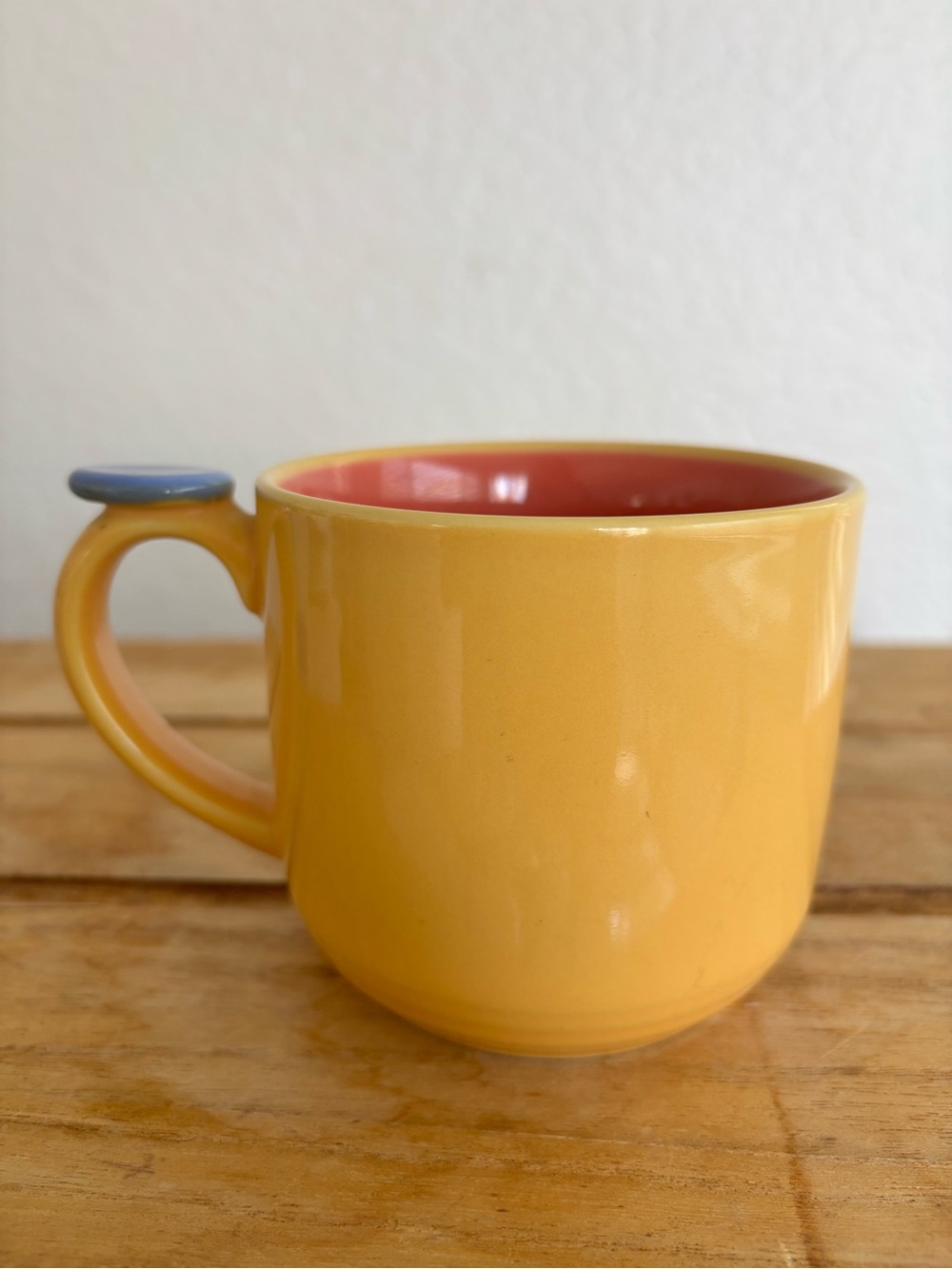 VTG Lindt Stymeist Colorways Thumbprint Mug Yellow Pink Postmodern Memphis Art